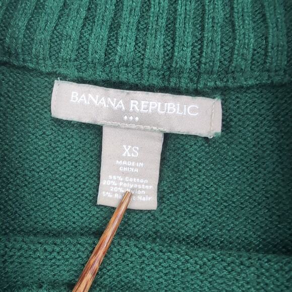 Banana Republic Sweater Women Extra Small Green Classiccore Preppy Casual Knit - Picture 2 of 6